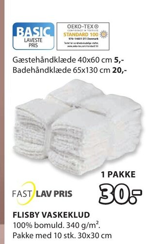 JYSK Flisby Vaskeklud tilbud