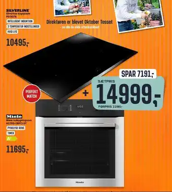 Skousen Silverline kogeplade pei3078 + miele indbygningsovn h2760-2bpclst tilbud