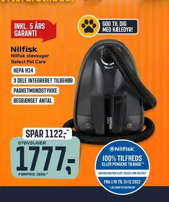 Nilfisk støvsuger select pet care