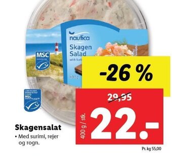 Lidl Skagensalat tilbud