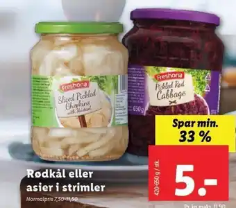 Rodkål eller Asier i Strimler