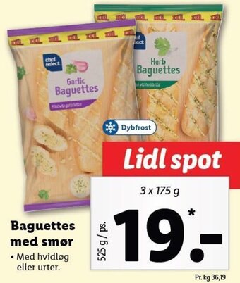 Lidl Baguettes med Smør tilbud