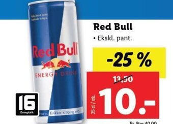 Lidl Red Bull tilbud