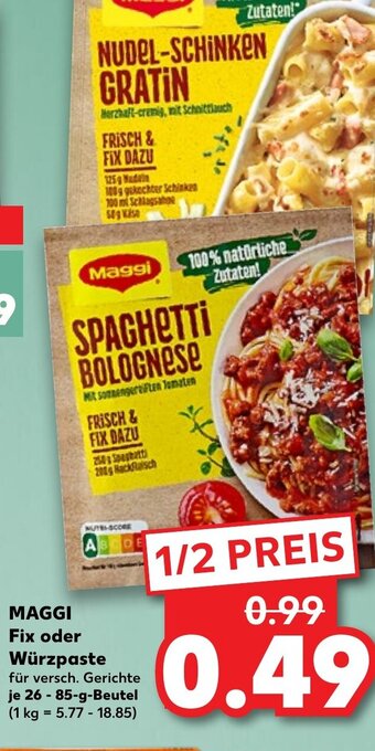 Kaufland DE Maggi Fix oder Würzpaste tilbud