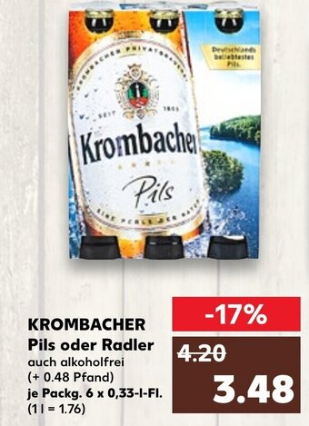 Krombacher Pils oder Radler