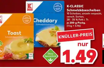 Kaufland K-Classic Schmelzkäsescheiben tilbud