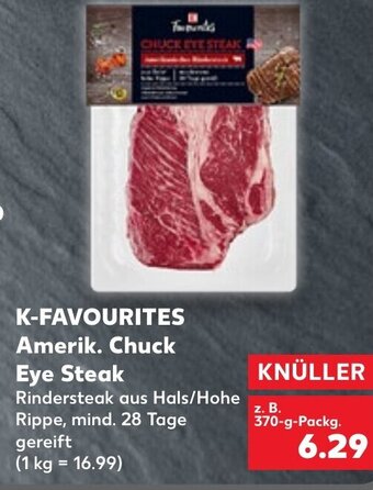 Kaufland K-Favourites Amerik. Chuck Eye Steak tilbud