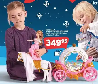 Legekæden Hest med vogn og dukke tilbud