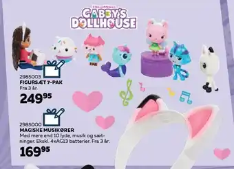 Legekæden Gabby's dollhouse figursæt 7-pak el. magiske musikærer tilbud