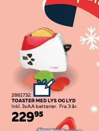 Toaster m. lys og lyd