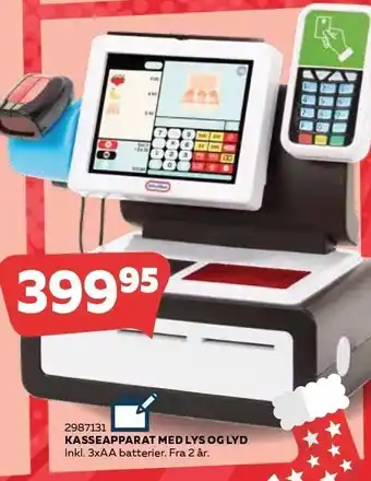 Kasseapparat m. lys og lyd