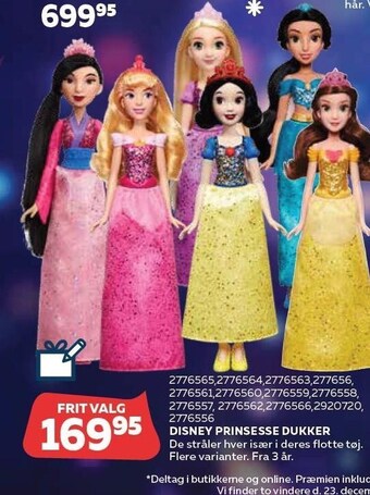 Legekæden Disney prinsesse dukker tilbud