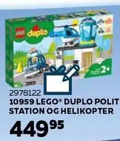 Legekæden Lego duplo politi station og helikopter tilbud