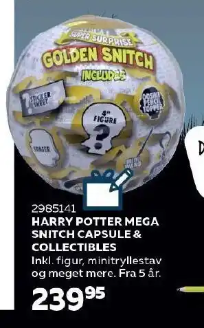 Legekæden Harry potter mega snitch capsule & collectibles tilbud