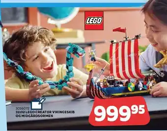 Legekæden Lego creator vikingeskib og midgårdsormen tilbud