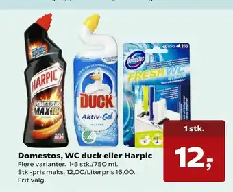 Kvickly Domestos, WC duck eller Harpic tilbud