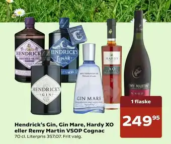 Kvickly Hendrick's Gin, Gin Mare, Hardy XO eller Remy Martin VSOP Cognac tilbud