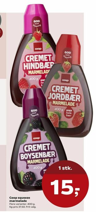 Kvickly Coop squeeze marmelade tilbud