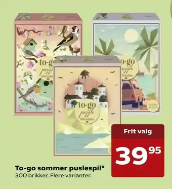 Kvickly To-go sommer puslespil tilbud