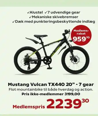 Kvickly Mustang Vulcan TX440 20" - 7 gear tilbud