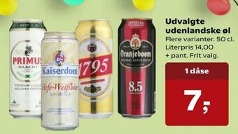 Kvickly Udvalgte udenlandske øl tilbud