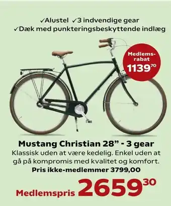Kvickly Mustang Christian 28" - 3 gear tilbud