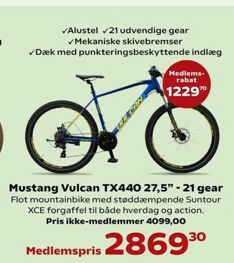 Kvickly Mustang Vulcan TX440 27,5" - 21 gear tilbud