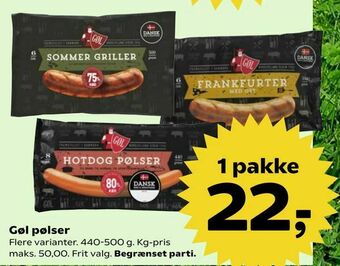 Kvickly Gøl pølser tilbud