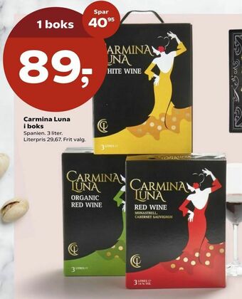 Kvickly Carmina Luna i boks tilbud