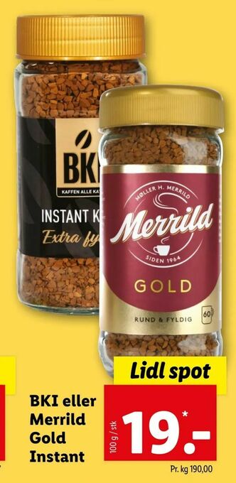 Let-Køb BKI eller Merrild Gold Instant tilbud