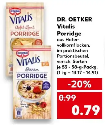 Kaufland Dr. Oetker Vitalis Porridge tilbud