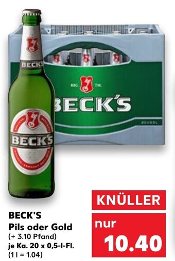 Kaufland DE Beck's Pils oder Gold tilbud