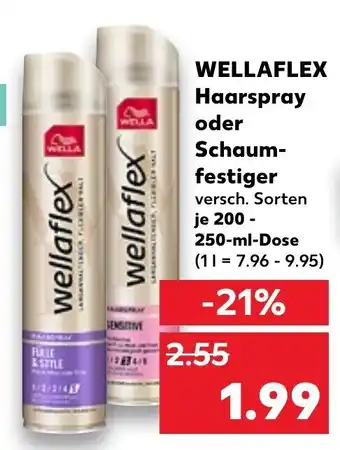 Kaufland Wellaflex Haarspray oder Schaumfestiger tilbud