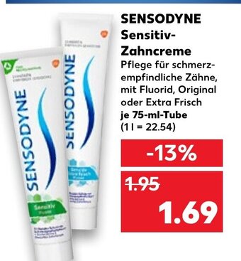 Kaufland DE Sensodyne Sensitiv-Zahncreme tilbud