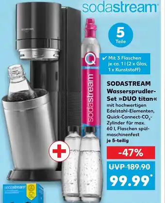 Kaufland Sodastream Wassersprudler-Set >>DUO Titan<< tilbud