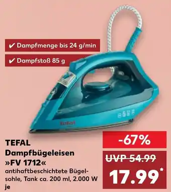 Kaufland Tefal Dampfbügeleisen >>FV 1712<< tilbud