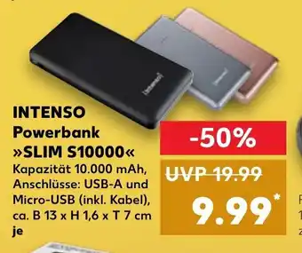 Kaufland Intenso Powerbank >>Slim S10000<< tilbud