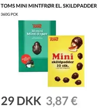 Nielsen's Discount Toms Mini Mintfrøer El. Mini Skildpadder 360g tilbud