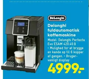 Bilka Delonghi fuldautomatisk kaffemaskine tilbud