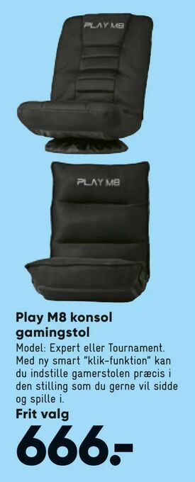 Bilka Play M8 konsol gamingstol tilbud