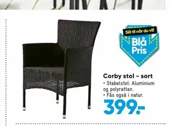 Bilka Corby stol - sort tilbud