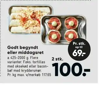 Bilka Godt begyndt eller middagsret tilbud