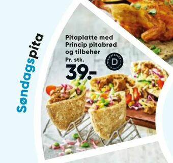 Bilka Pitaplatte med Princip pitabrød og tilbehør tilbud
