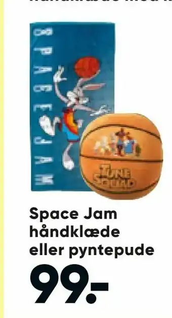 Bilka Space Jam håndklæde eller pyntepude tilbud
