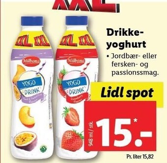 Lidl Drikkeyoghurt tilbud