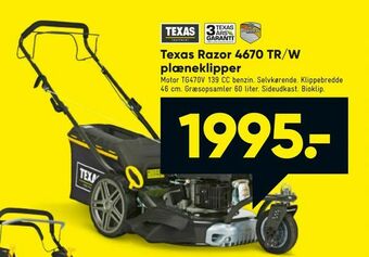 Bilka Texas Razor 4670 TR/W plæneklipper tilbud