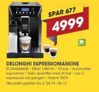 Punkt1 Delonghi espressomaskine tilbud