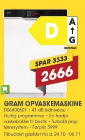 Punkt1 Gram opvaskemaskine tilbud