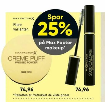 Bilka Max Factor makeup tilbud