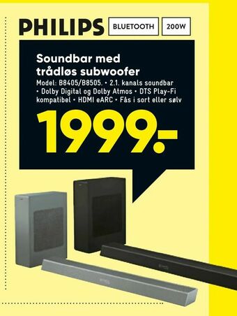 Bilka Soundbar med trådløs subwoofer tilbud